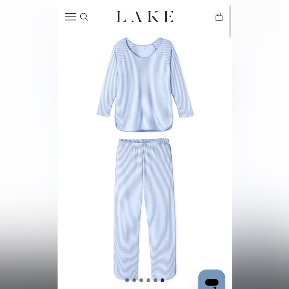 Lake Pajamas Pima Classic Long-Long Set Hydrangea